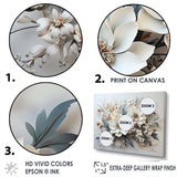 Seasonal Flowers Charm In Winter I - Floral Canvas Wall Art