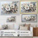 Seasonal Flowers Charm In Winter I - Floral Canvas Wall Art