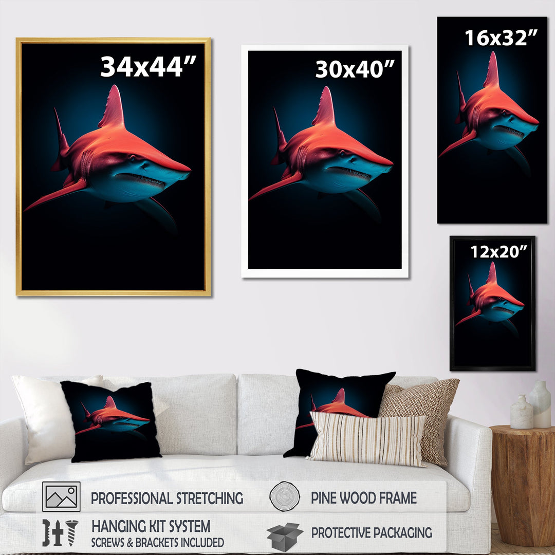 Red Shark Photo Haven - Shark Home Decor Art