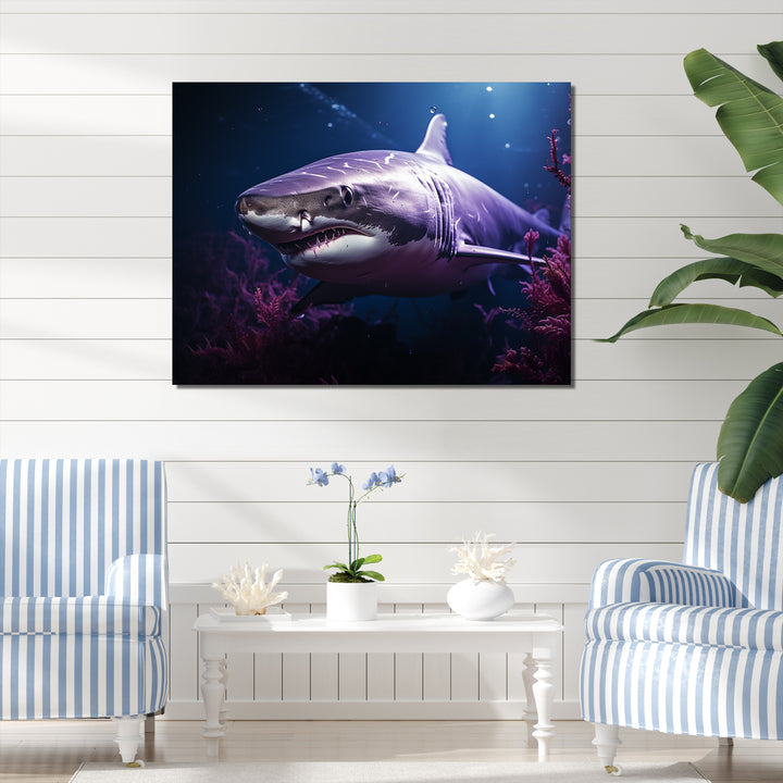 Oceans Purple Ghost Shark Photography - Shark Wall Art Prints