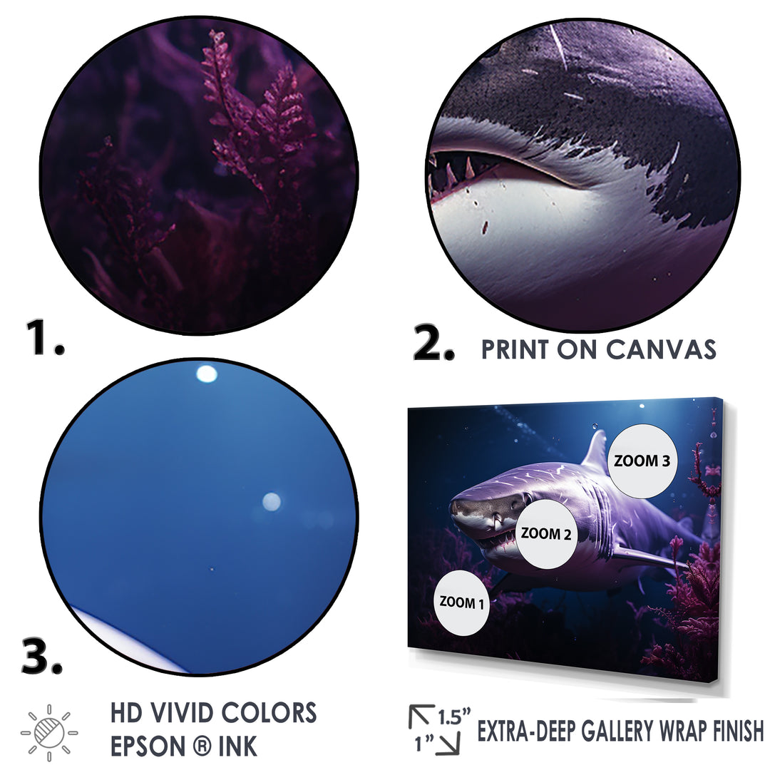 Oceans Purple Ghost Shark Photography - Shark Wall Art Prints