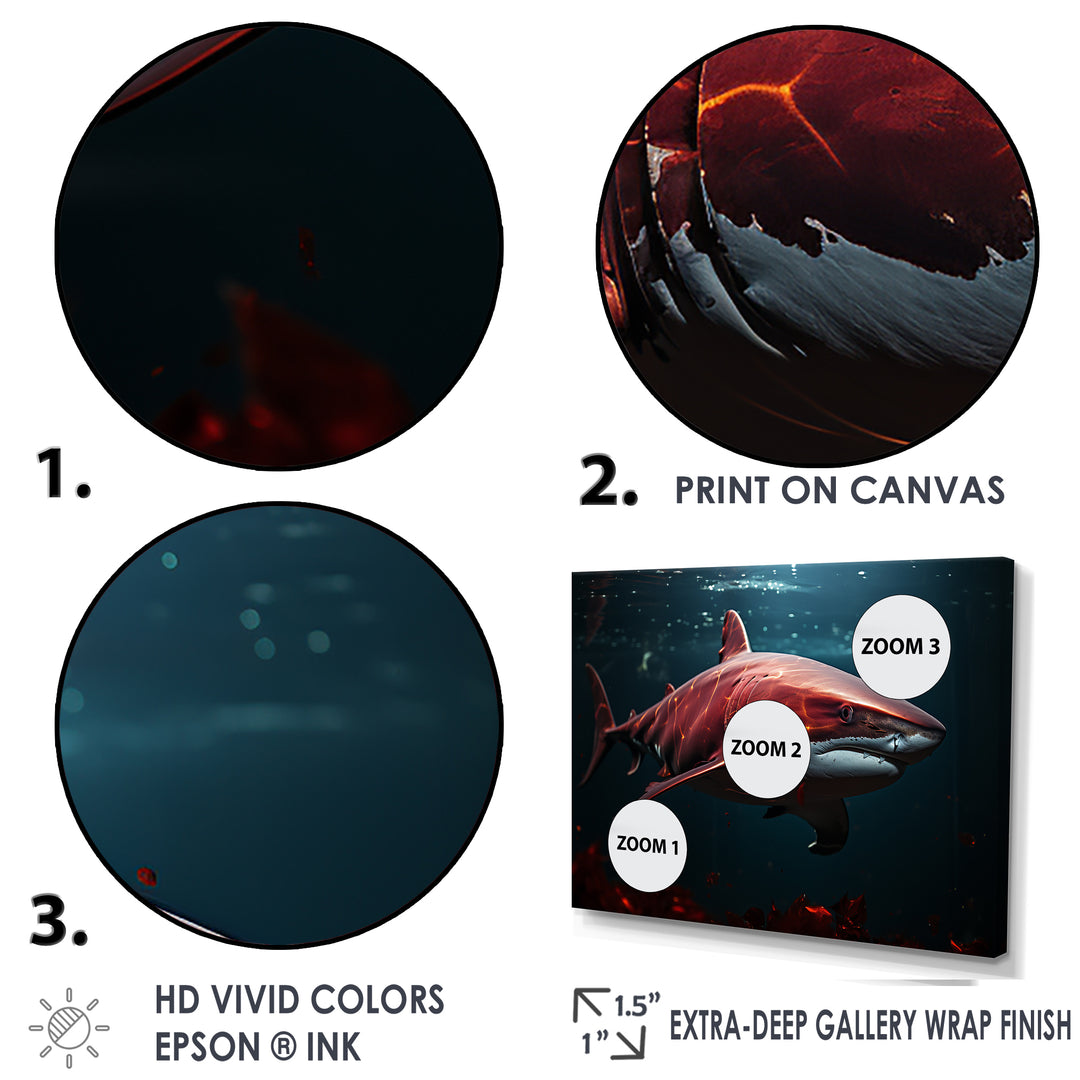 Oceans Red Ghost Shark Photography - Red Shark Wall Art