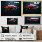 Oceans Red Ghost Shark Photography - Red Shark Wall Art