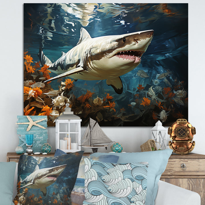 Shark Ballet Painting - Gray Shark Wall Art