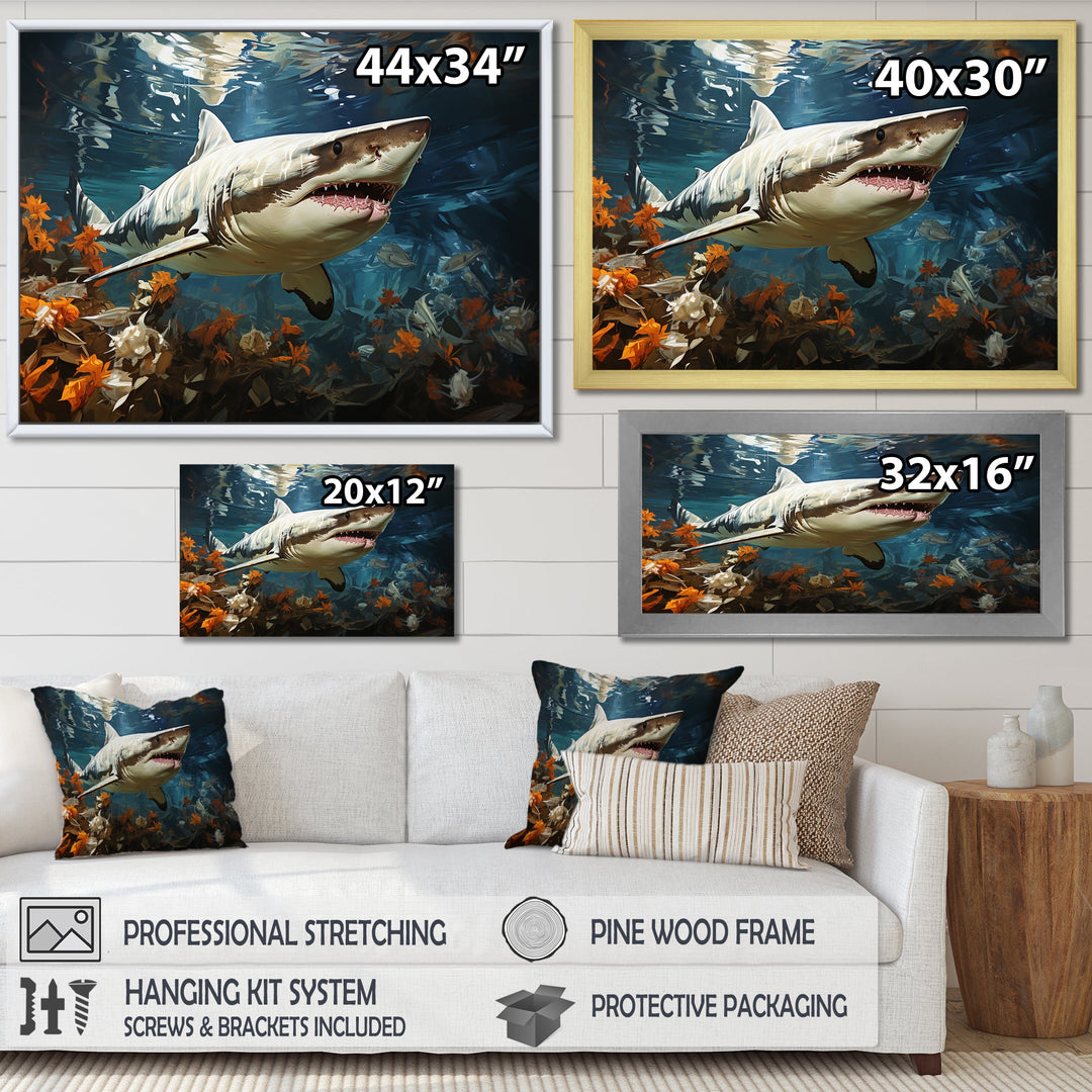 Shark Ballet Painting - Gray Shark Wall Art