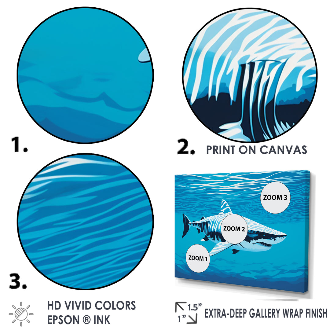 Tiger Shark Territory - Shark Living Room Wall Art