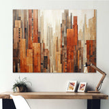 Caramel Columns Skycrapers Dream III - Architecture Canvas Wall Art