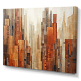 Caramel Columns Skycrapers Dream III - Architecture Canvas Wall Art