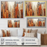 Caramel Columns Skycrapers Dream III - Architecture Canvas Wall Art