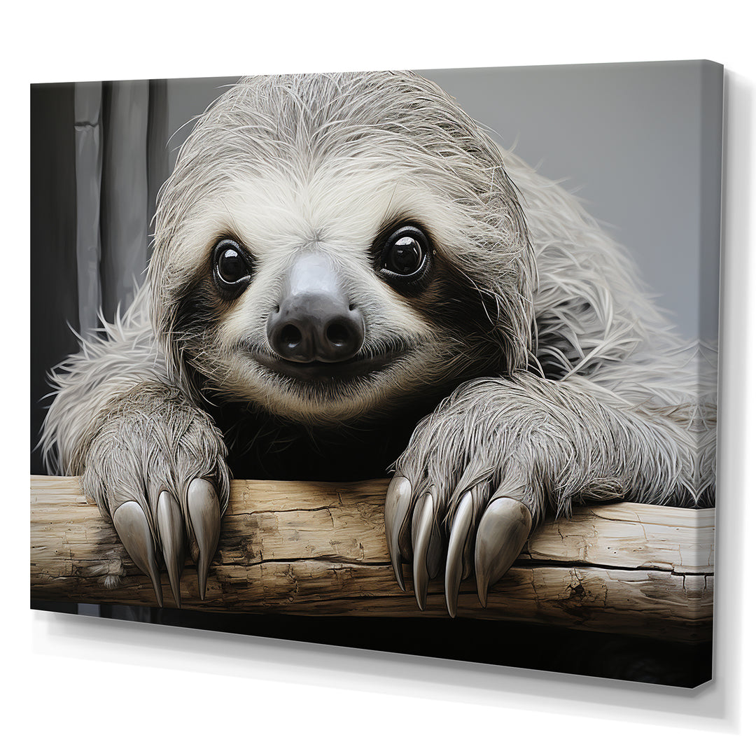 Mellow Sloth - Beige Sloth Wall Art