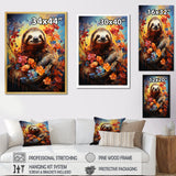 Mellow Flower Sloth - Sloth Home Decor Art