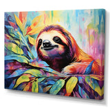 Colorful Pop Art Sloth - Sloth Living Room Wall Art
