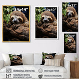 Rustic Repose Sloth - Sloth Canvas Wall Art