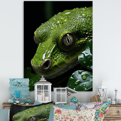 Coiled Emerald Snake - Snake Wall Decor