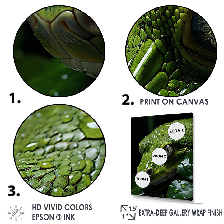 Coiled Emerald Snake - Snake Wall Decor