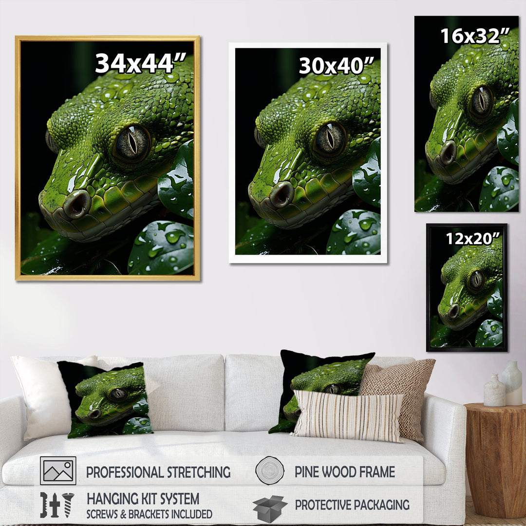 Coiled Emerald Snake - Snake Wall Decor