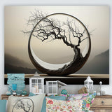 Japan Surreal Bonzai Serpentine Solitude - Landscapes Canvas Wall Art