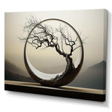 Japan Surreal Bonzai Serpentine Solitude - Landscapes Canvas Wall Art