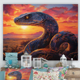 Desert Serpents At Sundown - Coral Snake Wall Art