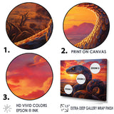Desert Serpents At Sundown - Coral Snake Wall Art