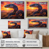 Desert Serpents At Sundown - Coral Snake Wall Art