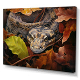 Foliage Slytherin Autumn Snakes - Brown Snake Wall Art
