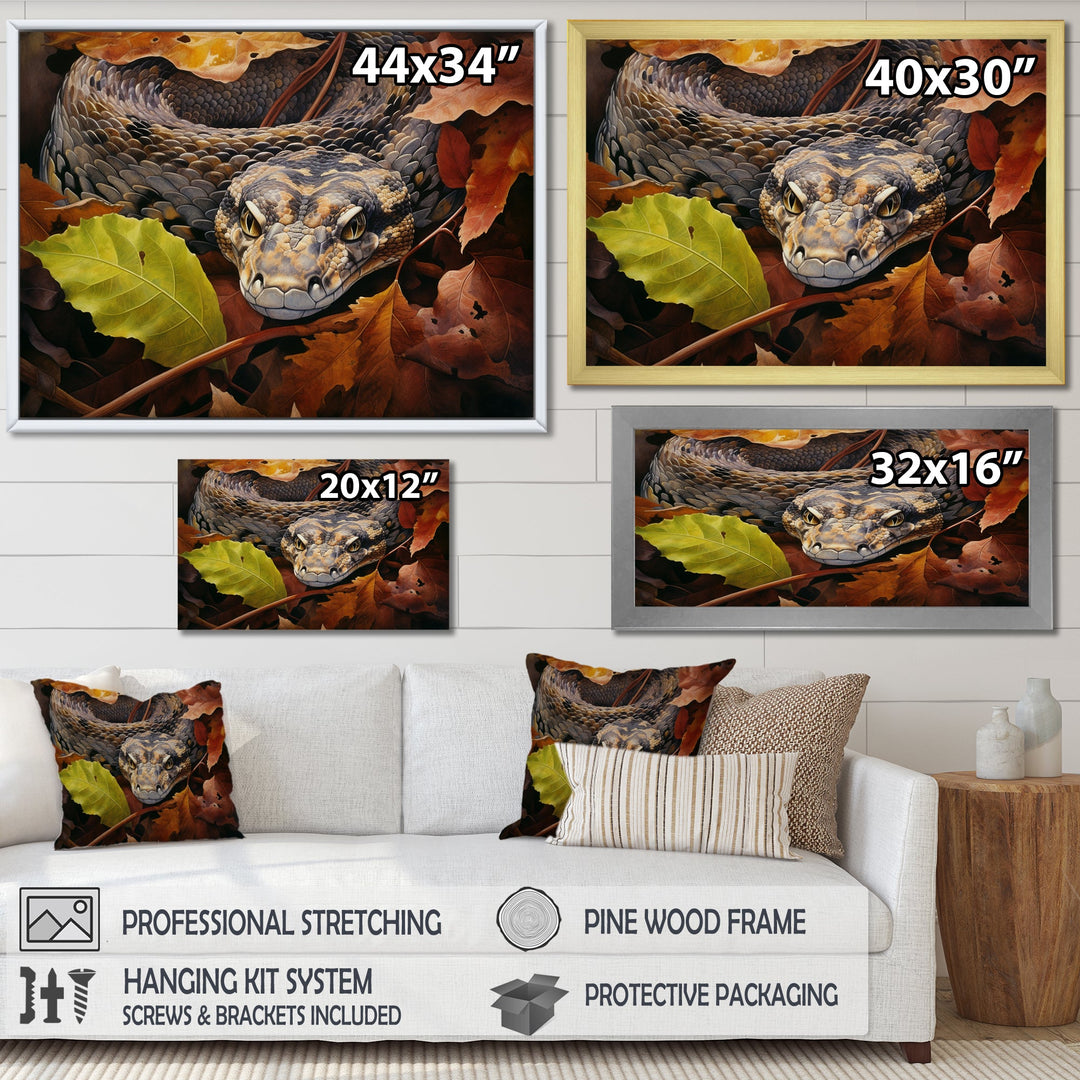 Foliage Slytherin Autumn Snakes - Brown Snake Wall Art