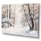 Winter Forest Snow Charm Landscape - Landscapes Canvas Wall Art