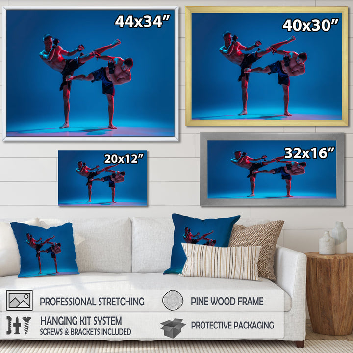 Two MMA Fighters Boxing I - Sport Boxer Canvas Wall Art