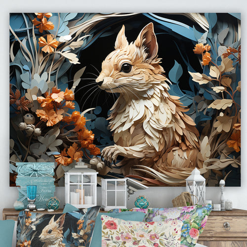 Minimalism Squirrel - Squirrel Home Decor Art