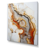 Beige And Orange Minimalism Stone Geode - Landscapes Canvas Wall Art