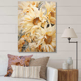 Vintage Sunflowers Florescence - Floral Canvas Wall Art