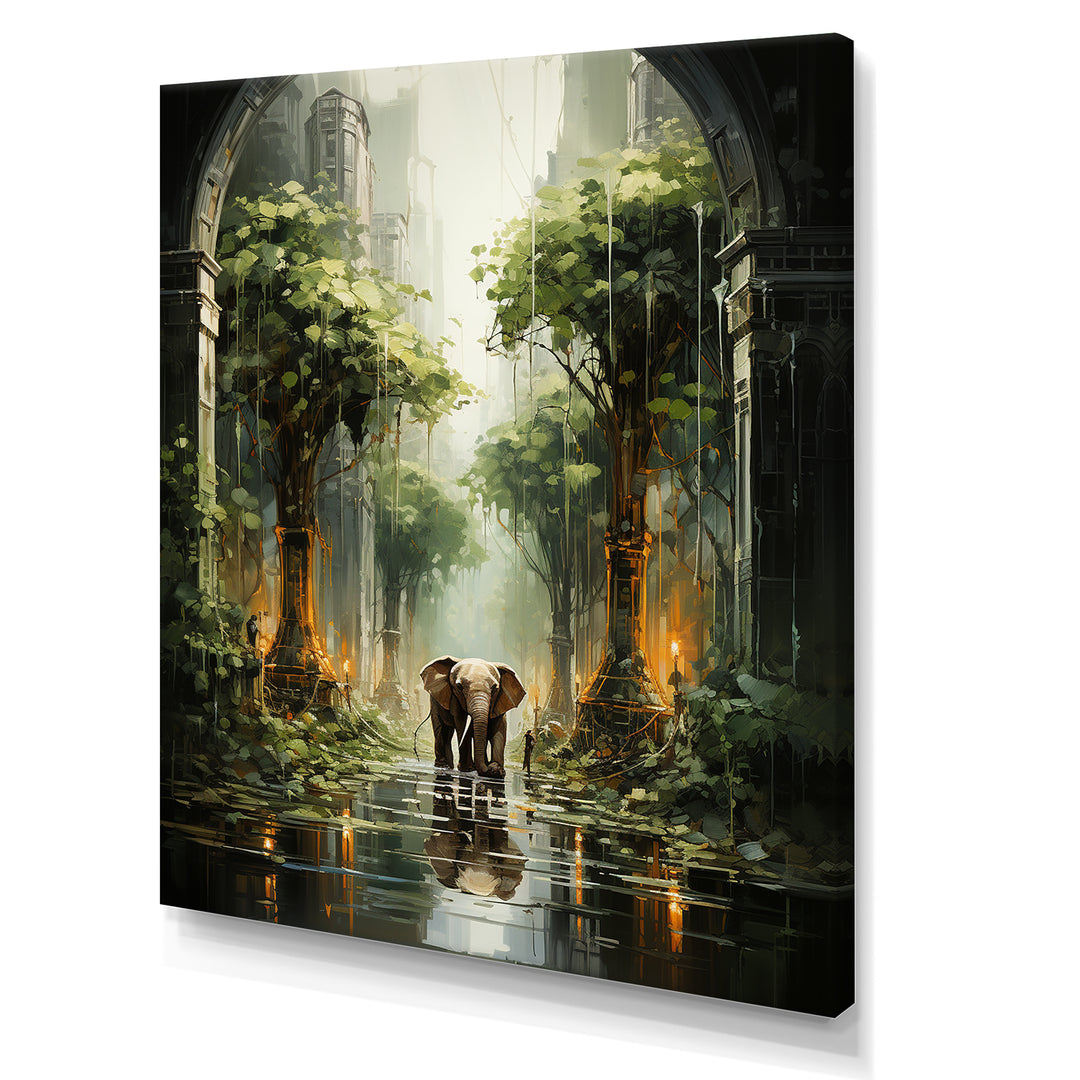 Elephant Gentle Giants Of Temple - Elephant Wall Decor
