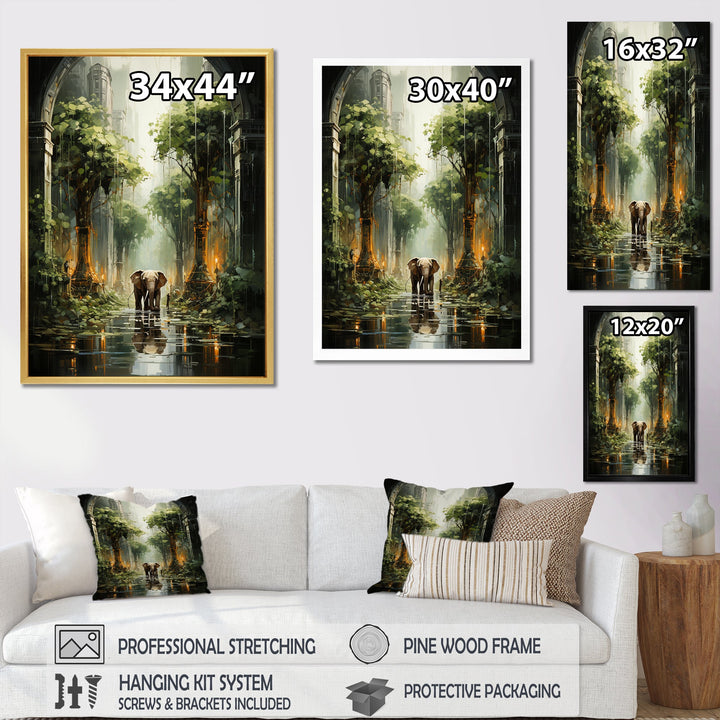 Elephant Gentle Giants Of Temple - Elephant Wall Decor