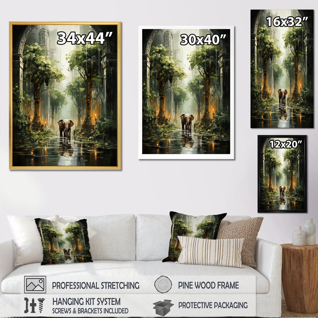 Elephant Gentle Giants Of Temple - Elephant Wall Decor