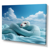Cyan Snake Serpentine Sky - Snake Wall Decor