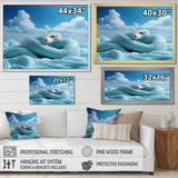 Cyan Snake Serpentine Sky - Snake Wall Decor