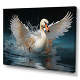 Saw Elegance In Motion - White Swans Wall Art