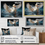 Saw Elegance In Motion - White Swans Wall Art