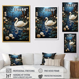Swan In The Night - Swans Wall Art Prints