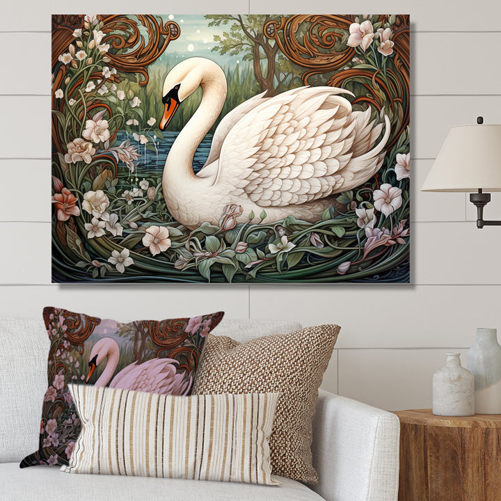 Swans Majesty Horizon - Swans Home Decor Art