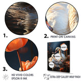 Peaceful Swans Family - Swans Large Canvas Wall Art
