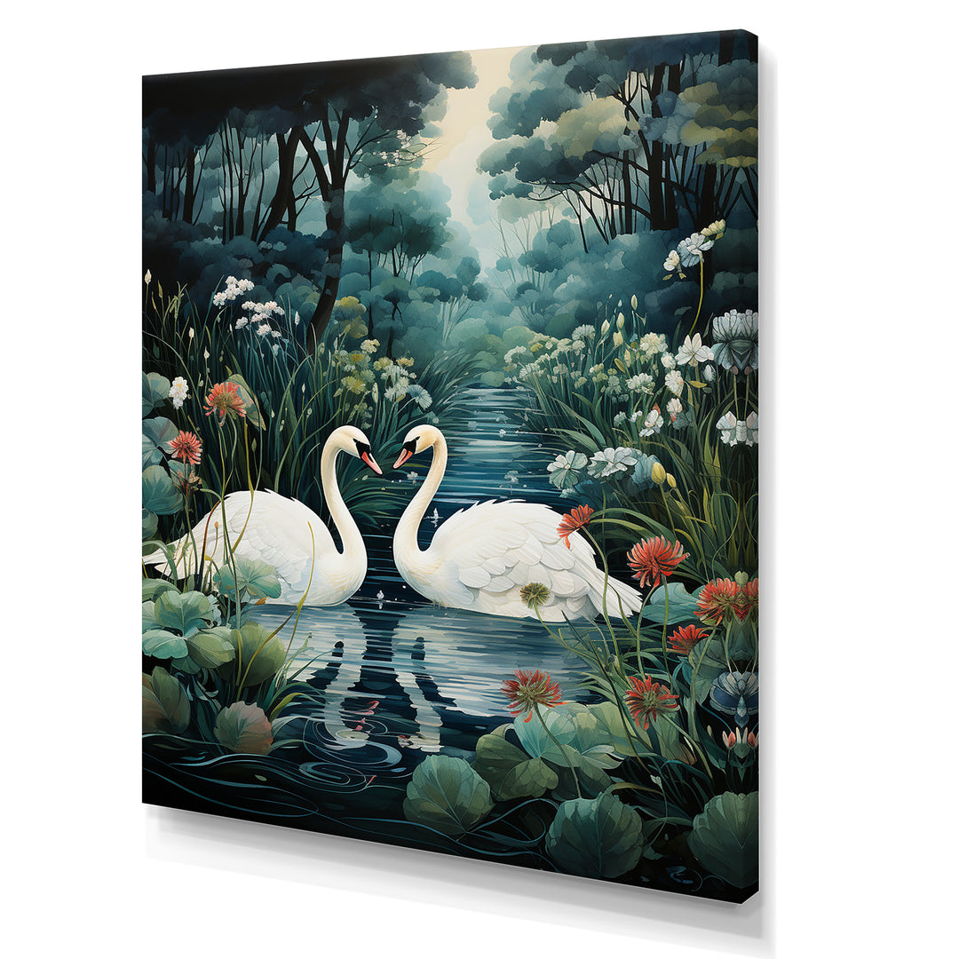 Swans Eternal Love - Swans Living Room Wall Art