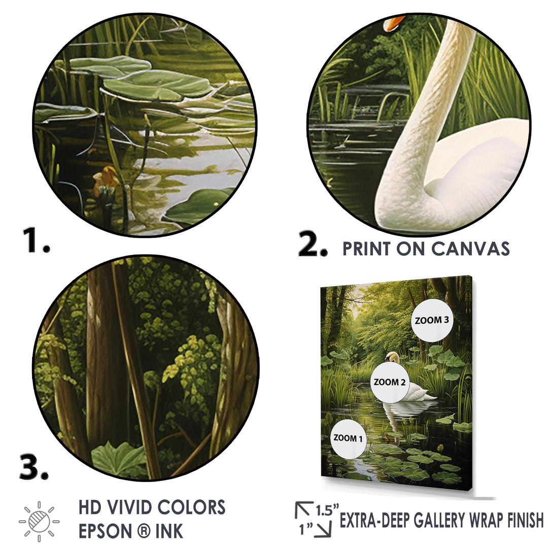 Swans Refuge By The Lake - Swans Wall Decor