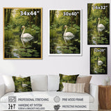 Swans Refuge By The Lake - Swans Wall Decor