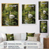 Swans Refuge By The Lake - Swans Wall Decor