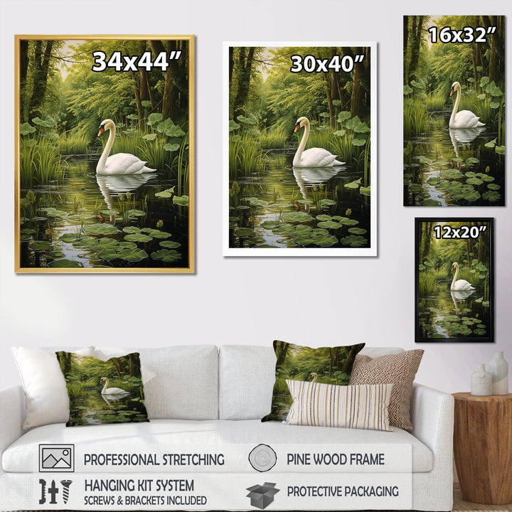 Swans Refuge By The Lake - Swans Wall Decor