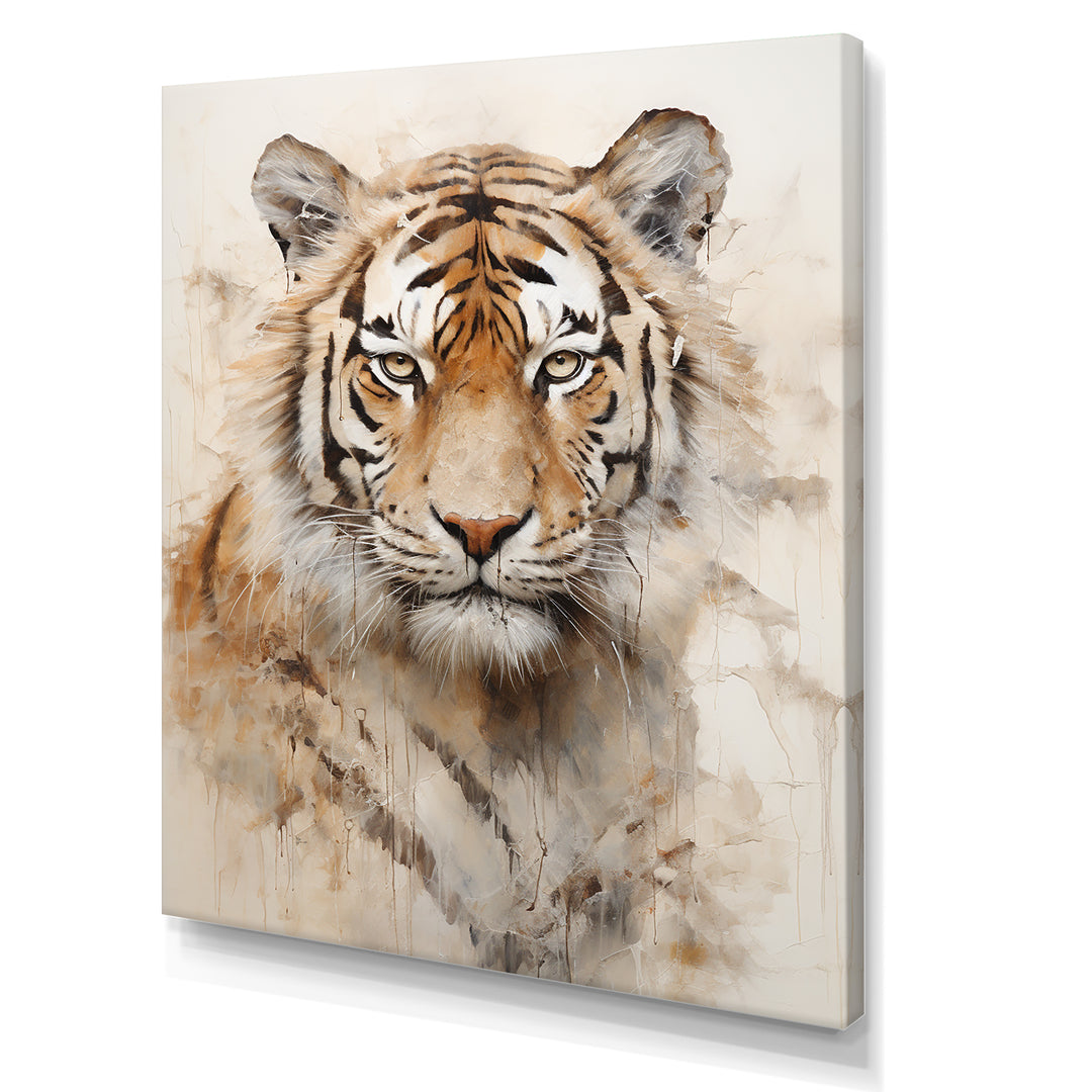 Minimalism Beige Tiger - Beige Tiger Wall Art