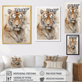 Minimalism Beige Tiger - Beige Tiger Wall Art