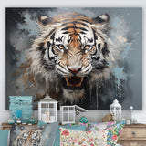 Minimalism Dark Tiger - Animals Canvas Wall Art